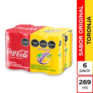Gaseosa COCA COLA original + Quatro lata x6und (1 UNIDAD)