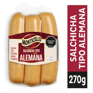 Salchicha MONTICELLO tipo alemana (270 gr)