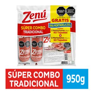 Salchichón Zenú 225 G X2 Unds + Mortadela 250 G Gratis Mortadela 250 G