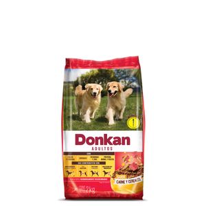 Comida para perros DONKAN adultos carne y cereales (2000 gr)