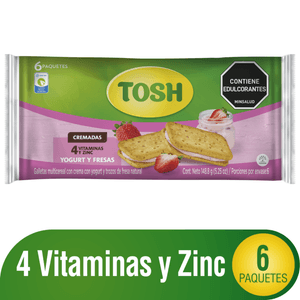 GALLETA TOSH YOGUR FRESA X6 148.8 g