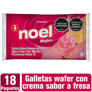 GALLETA WAFFER NOEL 432 g, FRESA