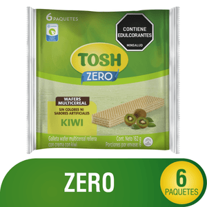 GALLETA TOSH WAFFER MULTCER KIWI X6 162g
