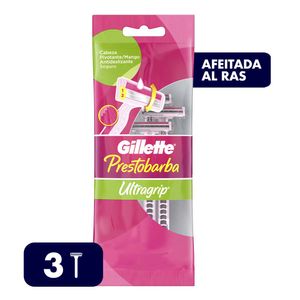 Máquina de Afeitar Desechables Gillette Prestobarba Ultragrip X3 Unds