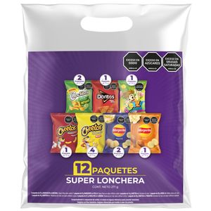 PASABOCAS FRITOLAY SUPERLONCHERA SURTIDO X12 271g