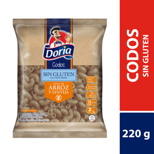 CODOS DORIA ARROZ Y LENTEJAS 220gr