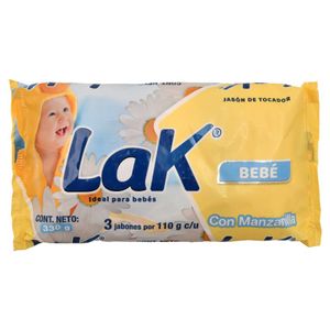 Jabón Lak Bebe 110 G X3 Unds
