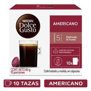 Café Nescafé Dolce Gusto Americano Cápsulas 80 G