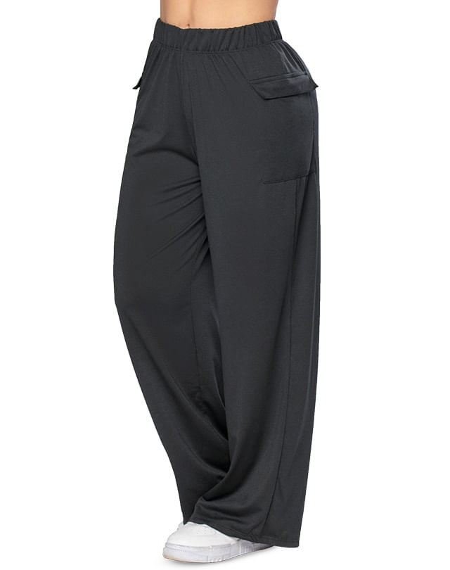 Pantalón Sudadera Mujer Negro FI 7338