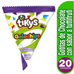 Chocolates TIKYS gotitas tutifrutti y salpicón (20 gr)