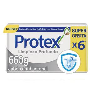 Jabon Antibacterial Protex Limpieza Profunda Barra 110 G X6 Unds