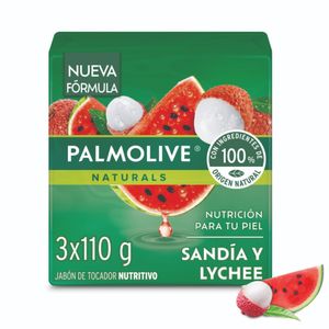 Jabon Palmolive Sandía y Lychee Barra 110 G X3 Unds