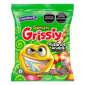 Gomitas GRISSLY ácidas sabor a fresa (250 gr)