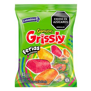 Gomas en forma de baul GRISSLY Sabor naranja, piña (315 gr)