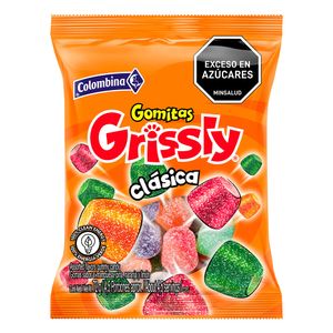 Gomitas GRISSLY sabor a frambuesa, naranja y limón (72 gr)