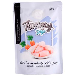 Pouch Tommy Perro Adult Trozos Poll 100 g
