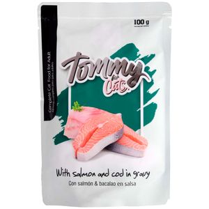 Pouch Tommy Gato Adulto Trozos Salmón 100 G