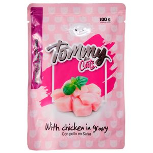 Pouch Tommy Gatito Trozos Pollo Salsa 100 G