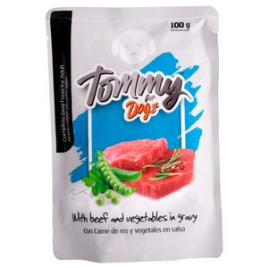 Alimento Tommy Carne Res Vegetales Pouch For Dogs 100 gr