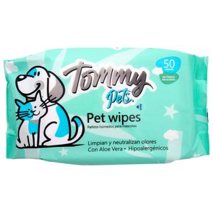 Pañitos Húmedos Tommy Pets X50 Unds