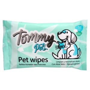 Pañitos Húmedos Tommy Pets X10 Unds