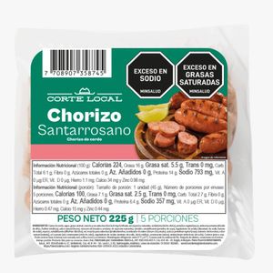 Chorizo Corte Local Santarrosano 225 G