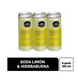 Soda HATSU limón y hierbabuena x6und (1860 ml)