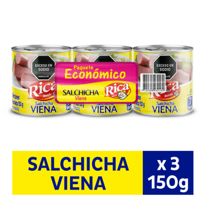 SALCHICHA RICA VIENA TRIPACK RES 450 g