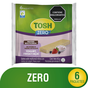 Galleta Tosh Wafer Fresa Acai 162 G