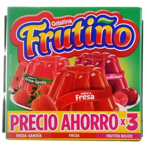 Gelatina Frutiño Fresa Sandía 42 G X3 Unds