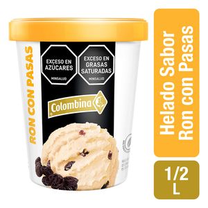 Helado Colombina con Pasas 1/2 Lt