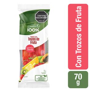 Paleta de Agua Colombina Trozos de Frutas 70 G