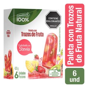 Paleta Colombina Trozos de Fruta 420 G X6 Unds