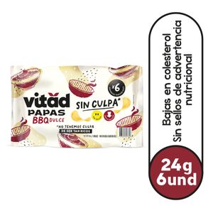 Papas Vitad Bbq Dulce 24g Pack x 6unds