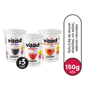 Bebida de Yogurt Vitad Variado sin Sellos X3 Unds