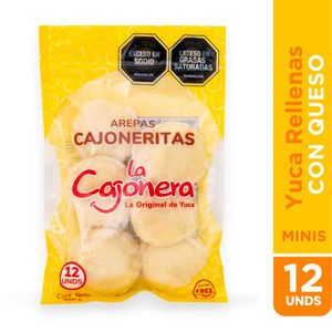Arepa La Cajonera Yuca con Queso 300 G X12 Unds