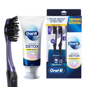 Kit Oral B Cepillo Dental X2 + Crema Detox X 80ml