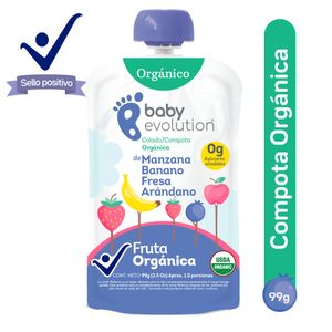 Compota Baby Evolution Orgánica Manzana 99 G
