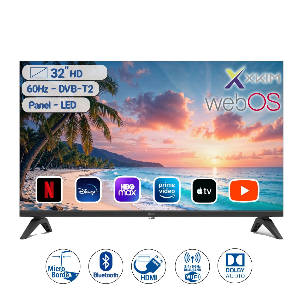 Televisor Smart TV XKIM x3210HDw 32 Pulgadas HD