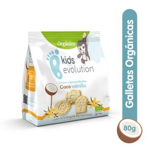 Galletas Kids Evolution orgánicas coco vainilla (80 gr)