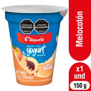 Bebida tipo yogurt Alqueria Melocoton vaso 150 gr