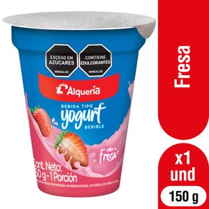 Bebida tipo yogurt Alqueria Fresa vaso 150 gr