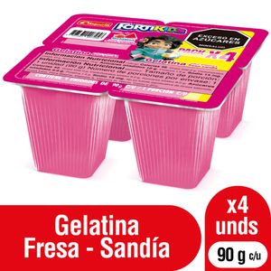 Gelatina Alqueria Fresa Sandia 90g x4unds