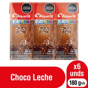 Leche Alquería Chocoleche 180 Ml X6 Unds