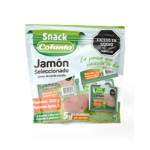 Snack Jamón Colanta Tajado 50 G X4 Unds