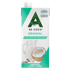 Bebida de coco A DE COCO original sin azúcar (1000 ml)