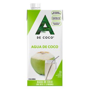Agua de coco A DE COCO sin azúcar (1000 ml)