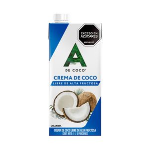 Crema de coco A DE COCO libre alta fructosa (1 lt)