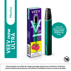 Vapeador VEEV ultra menta 1100 puffs (1 und)
