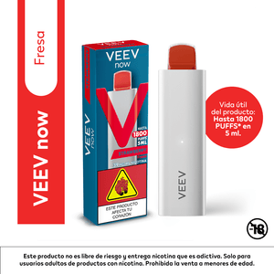 Vapeador VEEV fresa 1800 puffs (1 und)